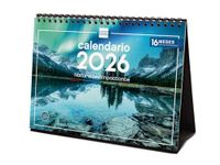 Finocam - Tafelkalender 2026 maandoverzicht januari - december 2026 + september - december 2025 (4 maanden) gereduceerd | kalender 2026 | foto's natuur - Spaans