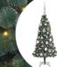 vidaXL Sapin de Noël artificiel avec éclairage et set de boules Vert 120 cm PET
