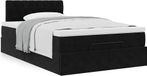 Maison Exclusive - Lit plateforme avec matelas, noir, 120x200 cm, velours