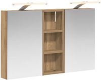 vidaXL Badkamerkastenset 3 st 80 x 10,5 x 50 cm Bewerkt hout
