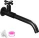 Merkloos / Sans marque Shenzhen Haorui Industrial Technology Co., Ltd. Stijlvolle Zwarte Wandkraan met 360° Rotatie en Kruishandgreep voor Keuken en Badkamer