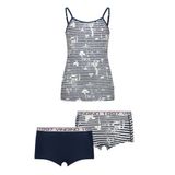Vingino singlet + 2 shorts blauw/wit