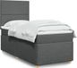 Maison Exclusive - Sommier à lattes de lit et matelas gris foncé 90x190 cm tissu
