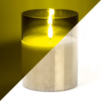 Lumineo LED kaars | 13 cm | Lumineo (In glas, Timer, Smokey)