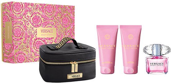 Est Versace Bright Crystal Gift Set - Eau de Toilette - 90ml + Shower Gel 100ml + Body Lotion 100ml + Beauty Case - Women