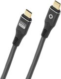 Oehlbach D1C9370 USB-C-kabel USB-C stekker 3 m Antraciet Afscherming gevlochten, 8K UHD