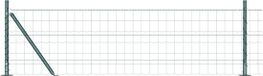 vidaXL Euro-hek met betonnen voetstuk 10 x 0,4 m PVC-Coated Staal Mesh