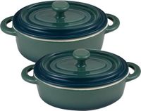 Bergner EXCALIBUR BG 4 Stuks Mini Ø 16 cm Groen Crème Keramiek
