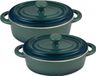 Bergner EXCALIBUR BG 4 Stuks Mini Ø 16 cm Groen Crème Keramiek