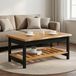 vidaXL Salontafel EKAI Zwart 100 x 60 x 45,5 cm Massief grenenhout