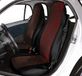 CORA 000129168 housses de siège avant sur mesure Smart Fortwo, Diago rouge