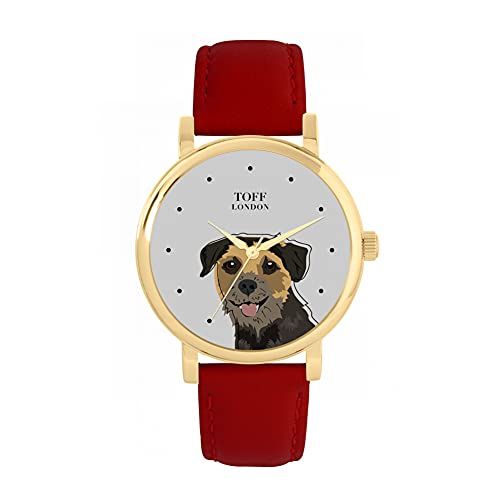 Toff London Border Terrier Hoofd Hondenhorloge - 5059656824701