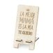 Mopec W36.1 mobiele telefoonhouder van hout, 7 x 14 cm, bruin, normaal