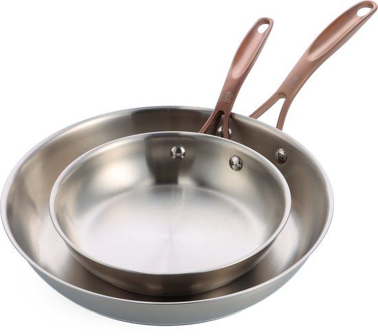 BK Rose 2-delige Koekenpannenset (20 + 28 cm) - Zilver