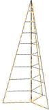 vidaXL Metalen kerstboom KUOPIO 210 cm Warmwit Staal Zwart