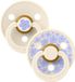 BiBs Studio Jasmin Fopspeen - Rond - 2 Stuks - 6-18 Mnd - Ivory Mix