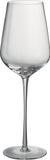 J-Line glas witte wijn - kristalglas - transparant - 6 stuks
