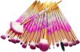 Ensemble de 20 pinceaux de maquillage diamant - Rose