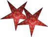 Hadicke Gmbh & Co. Kg Étoiles de Noël décoratives - 2x - rouge - 60 cm - papier - 5 branches - suspendu