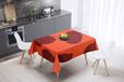 Bonamaison Tafelkleed, Anti-Mold, Sneldrogend, Waterdicht, 100% Polyester Tafellaken, Oranje Bordeaux, 140 x 140 Cm