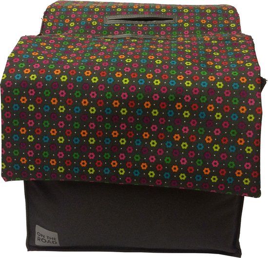 Basil Fietstas Volwassenen - Grijs/Multicolor - Dubbele Fietstas - 20 Liter - Polyester