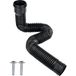Kit d'extension de tuyau de descente flexible rond diamètre 80/100 mm tuyau de descente de 47 à 150 cm