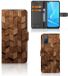 B2Ctelecom Book Style Case voor OPPO A72 | OPPO A52 Wooden Cubes