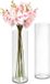 Giftdecor Vase à fleurs - 2x - acrylique transparent - D12 x H35 cm - cylindre - vase à bouquet - 4 litres