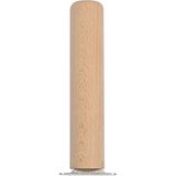 HOME It Ronde tafelpoot 20 cm – Massief beukenhout Ø41 mm – Zeepbehandeling – Rechte montageplaat Ø75 mm – Draagvermogen 200 kg – Cilindrisch ontwerp