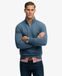 Superdry Homme Sweatshirt Vintage Logo Demi-zip Brodé Light Blue Taille: XL