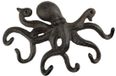 FTWDesign Kapstokhaak Maritieme Wanddecoratie Octopus Kapstokhaak Gemaakt van Gietijzer
