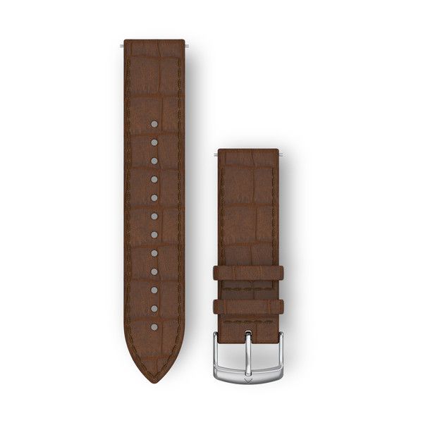 Garmin Bruin Lederen Band 20mm voor Approach S40, Forerunner 245, Venu, vívoactive 3