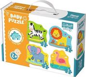 Trefl Baby Puzzle - Safari Dieren - 18 stuks - Vrolijke Kleuren - Veilig voor Kinderen
