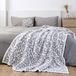 MH MYLUNE HOME Fleece omkeerbare bankdeken, pluizige ultra-zachte pluche microvezel plaids in luipaardprint 180 x 200 cm, gezellige warme slaapdekens voor bank, stoel, settees bed