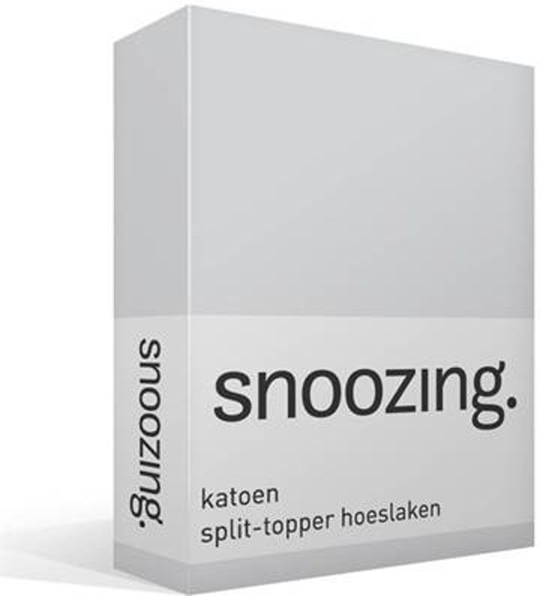 Snoozing katoen split-topper hoeslaken Grijs Lits-jumeaux (160x200 cm) (20 grijs topper)
