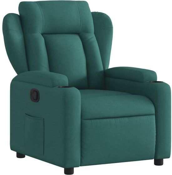 vidaXL Fauteuil verstelbaar stof donkergroen
