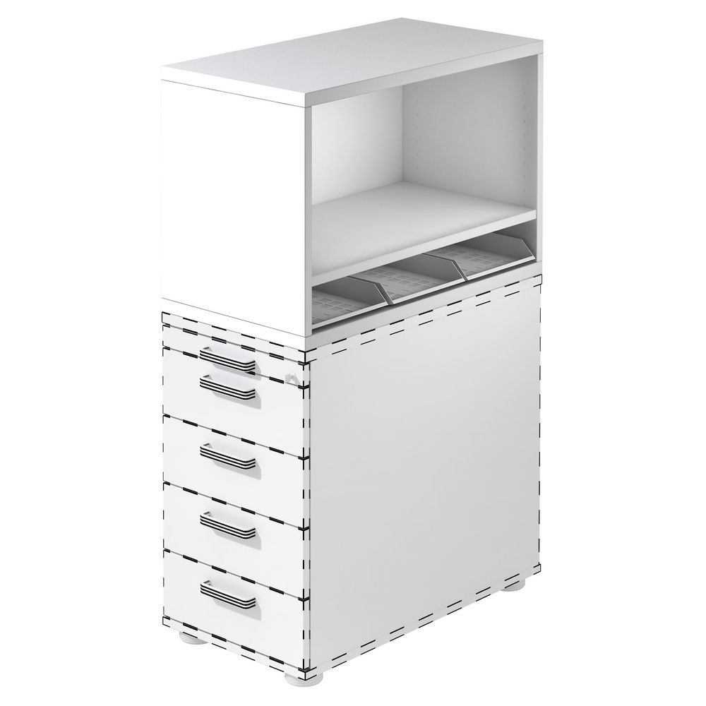 Ladeblok - Wit - 42,8 x 80,0 x 53,0 cm - Signa Sca1