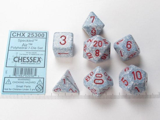 Chessex dobbelstenen set 7 polydice Speckled Air