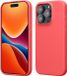 kwmobile Coque pour iPhone 15 Pro Max - Étui fin en TPU avec finition douce - En néon corail