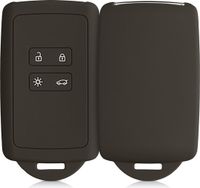 kwmobile autosleutelhoes geschikt voor Renault 4-knops Smartkey autosleutel (alleen Keyless Go) - Siliconenhoes in olijfgroen