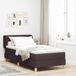 Maison Exclusive - Lit boxspring avec tête de lit, marron foncé, 90 x 190 cm, rembourré