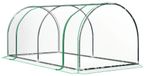 Serre avec porte - Serre de jardin - 200 x 80 cm - Couverture en plastique transparente - Cadre en acier