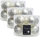 Decoris Kerstballen - 30x stuks - wit ijslak - 6 cm - glas - mat/glans - kerstversiering