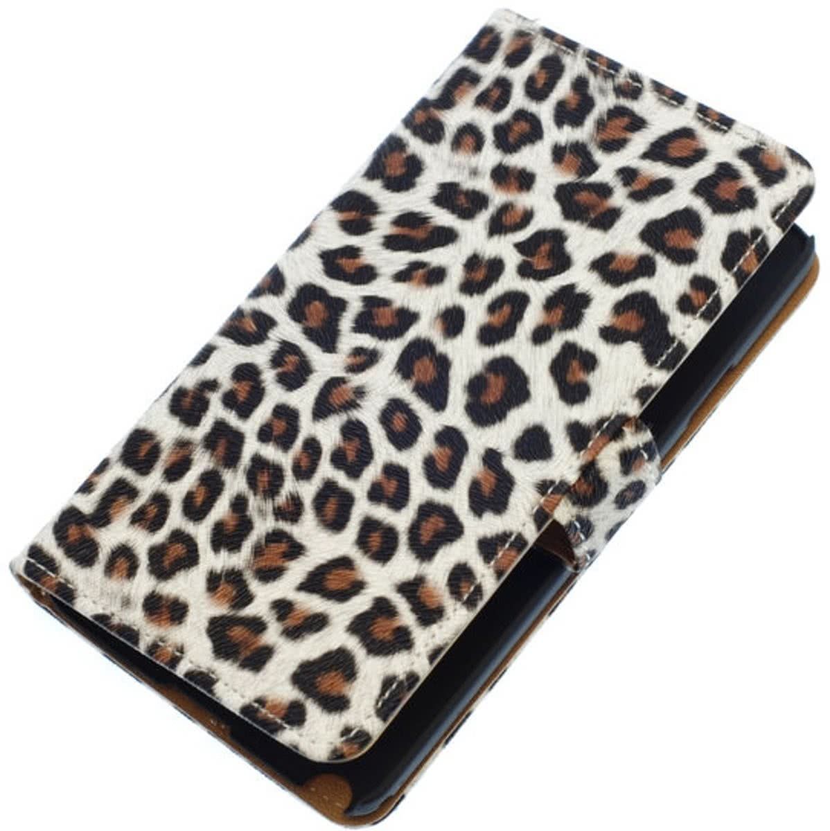 Best Cases Bruin Luipaard booktype wallet cover hoesje voor Nokia Lumia 520