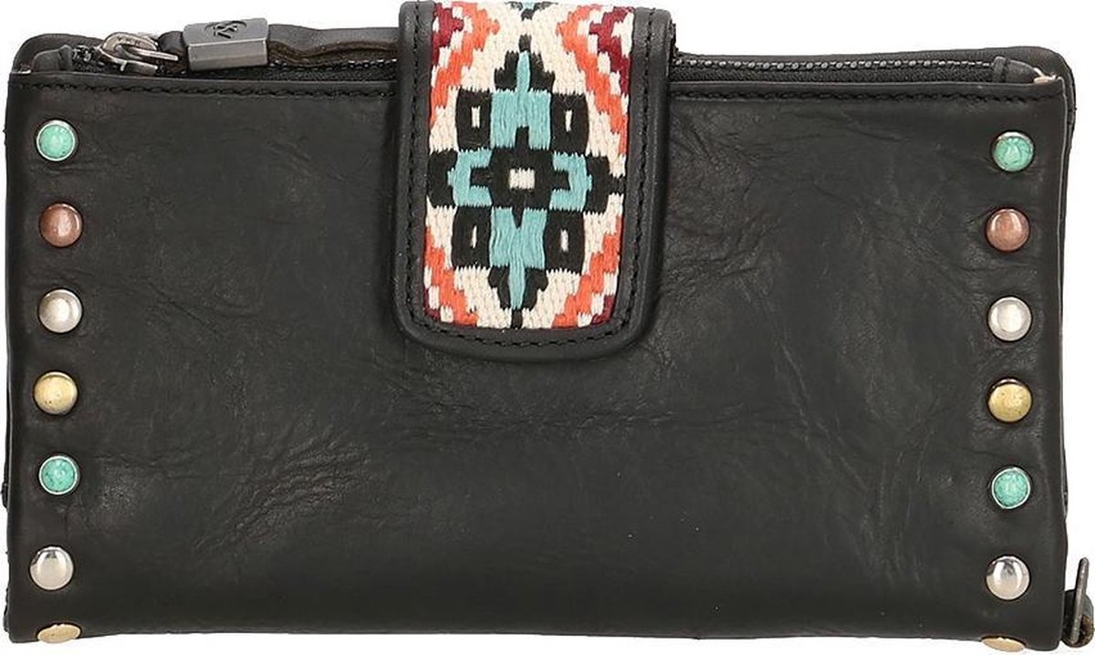 MicMacbags New Navajo Portemonnee Dames - Zwart