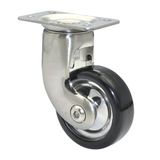 Wagner meubelrol/zwenkwiel, design - diameter Ø 50 mm, bouwhoogte 80 mm, nikkel, zwart, schroefplaat 35 x 55 mm, draagkracht 50 kg - 01008501