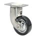Wagner meubelrol/zwenkwiel, design - diameter Ø 50 mm, bouwhoogte 80 mm, nikkel, zwart, schroefplaat 35 x 55 mm, draagkracht 50 kg - 01008501
