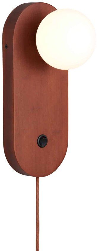 GOOD&MOJO Wandlamp Java - Bruin - Ø12.5x30cm - Binnen Modern