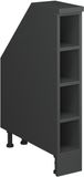 Vicco Rion Schuin dak kast – 15 x 81.8 cm met 4 compartimenten, kastromp 60 cm diepte Antraciet