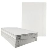 D.RECT Pak van 25 kartonnen mappen | Postmap | Map met elastische band voor DIN A4 | 3 flappen 300g wit